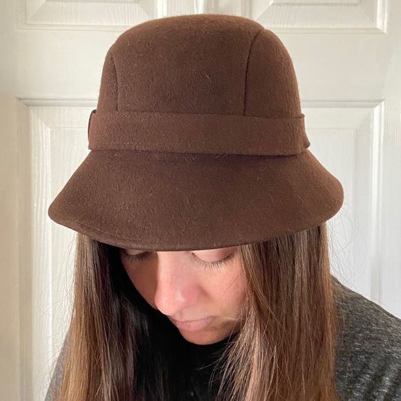 J. Crew Brown Wool Bucker Hat - Picture 2 of 5